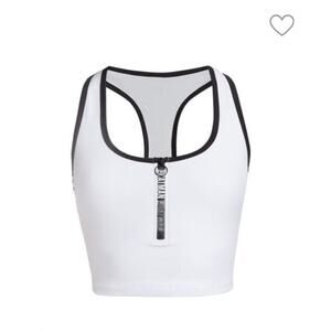 EleVen By Venus Williams The Batman Activewear Zip Front Crop T-back Top Size XL